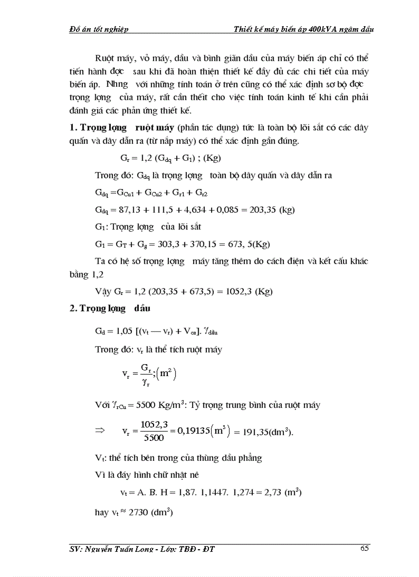 image for page Thiết kế máy biến áp 400kVA ngâm dầu