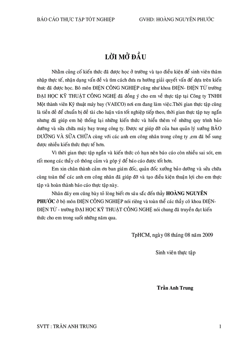 image for page Quy trình bảo dưỡng và sữa chữa máy bay công ty TNHH Một Thành Viên Kỹ Thuật Máy Bay VAECO