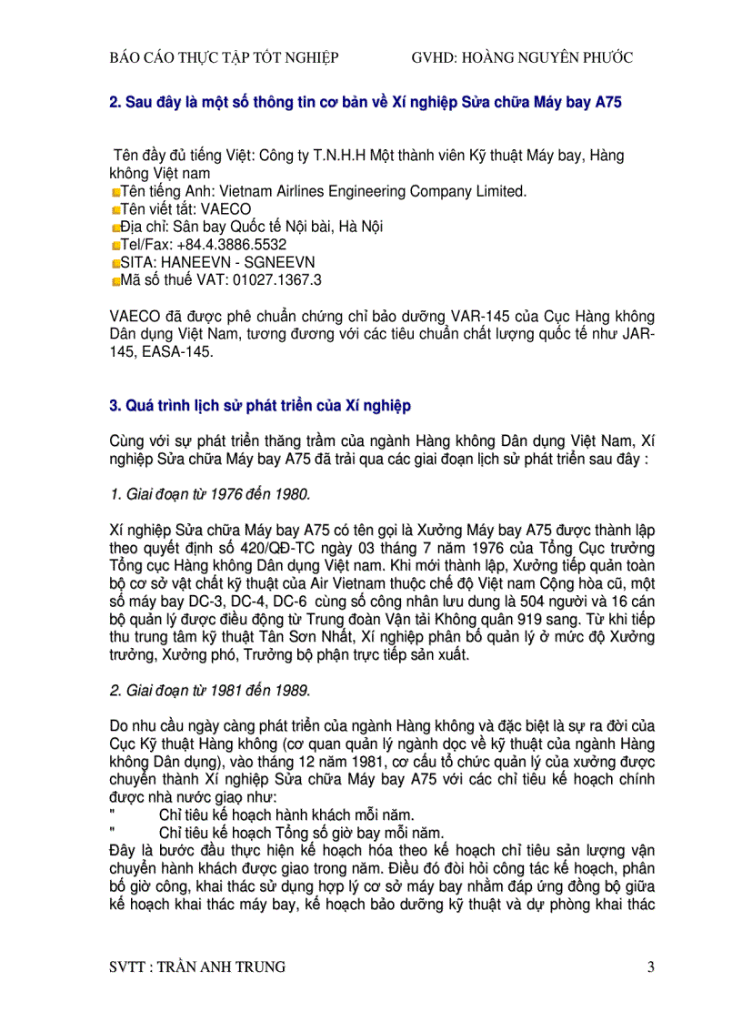 image for page Quy trình bảo dưỡng và sữa chữa máy bay công ty TNHH Một Thành Viên Kỹ Thuật Máy Bay VAECO