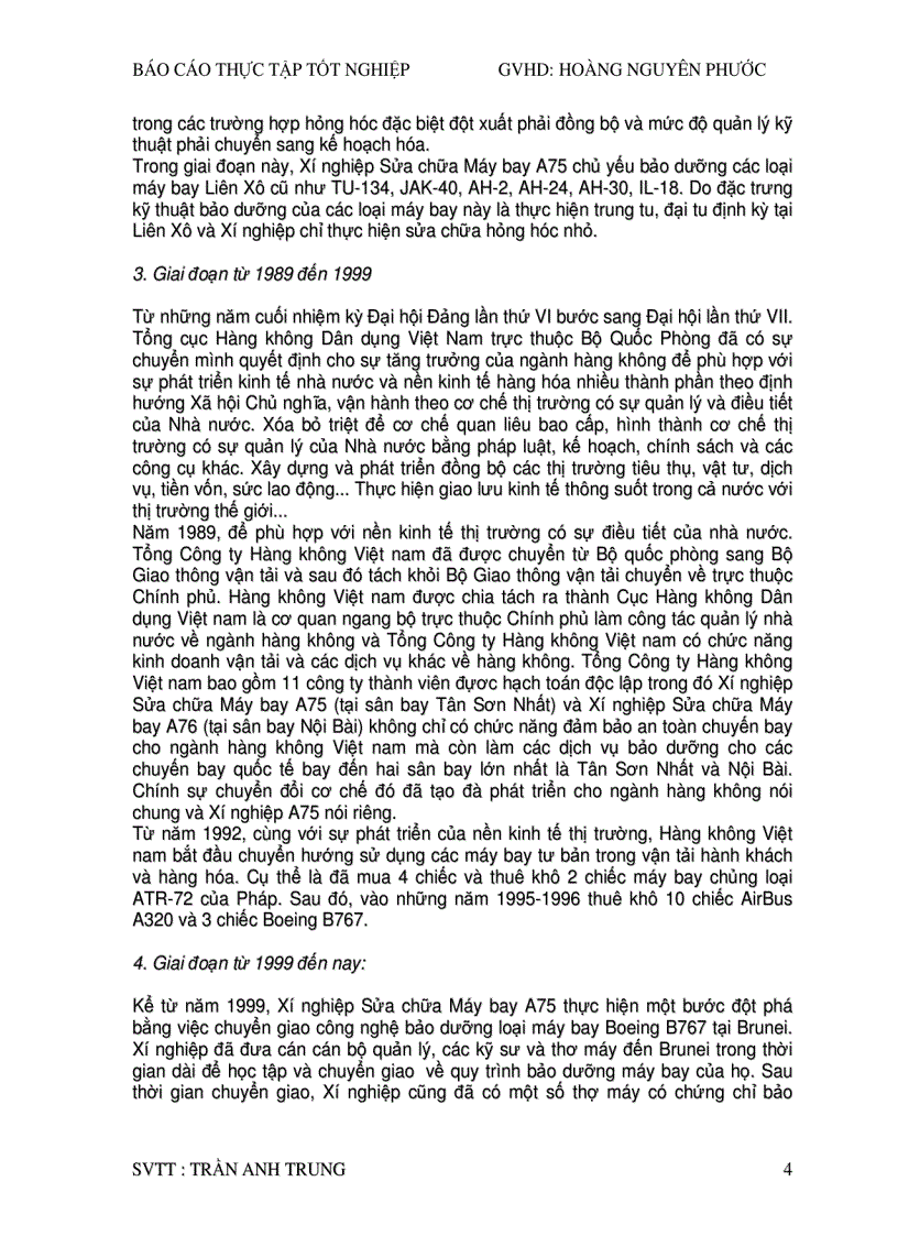 image for page Quy trình bảo dưỡng và sữa chữa máy bay công ty TNHH Một Thành Viên Kỹ Thuật Máy Bay VAECO