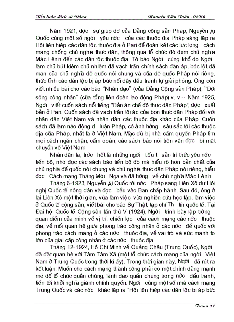 image for page Vai trò của chủ tịch hồ chí minh trong việc thành lập đảng cộng sản Việt Nam