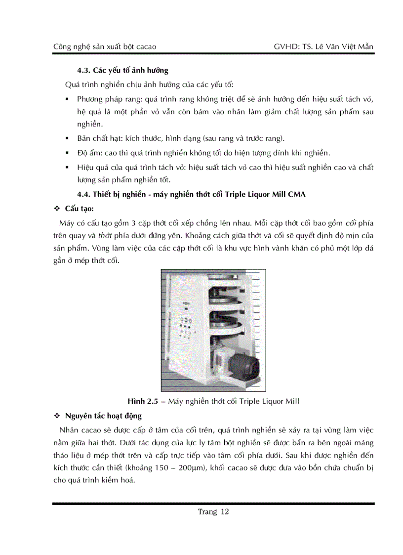 image for page Công nghệ sản xuất bột ca cao gồm file ppt pdf bản vẽ