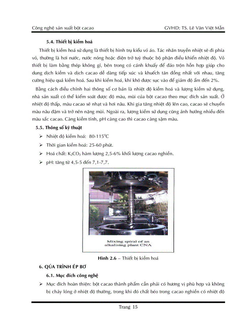 image for page Công nghệ sản xuất bột ca cao gồm file ppt pdf bản vẽ