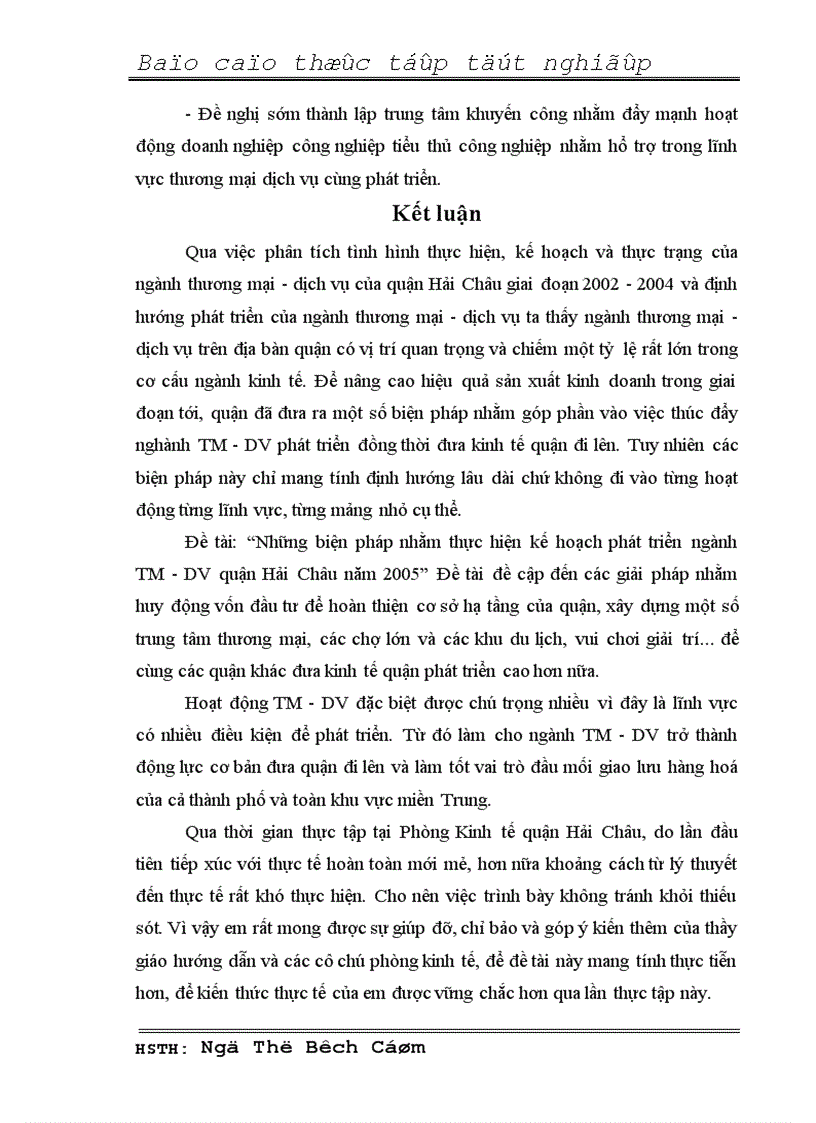 image for page Những bi ện pháp nhằm thực hi ện k ế hoạch phát triển thương mại dịch vụ của quận hải châu năm 2005