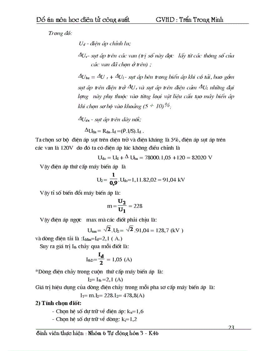 image for page Thiết kế nguồn cấp điện cho động cơ một chiều kích từ độc lập đảm bảo yêu cầu tốc độ trơn ổn định chống quá tải và chống mất kích từ