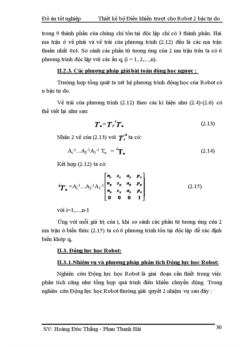 image for page Thiết kế bộ điều khiển trượt cho tay máy robot 2 bậc tự do và mô phỏng trên matlab simulink