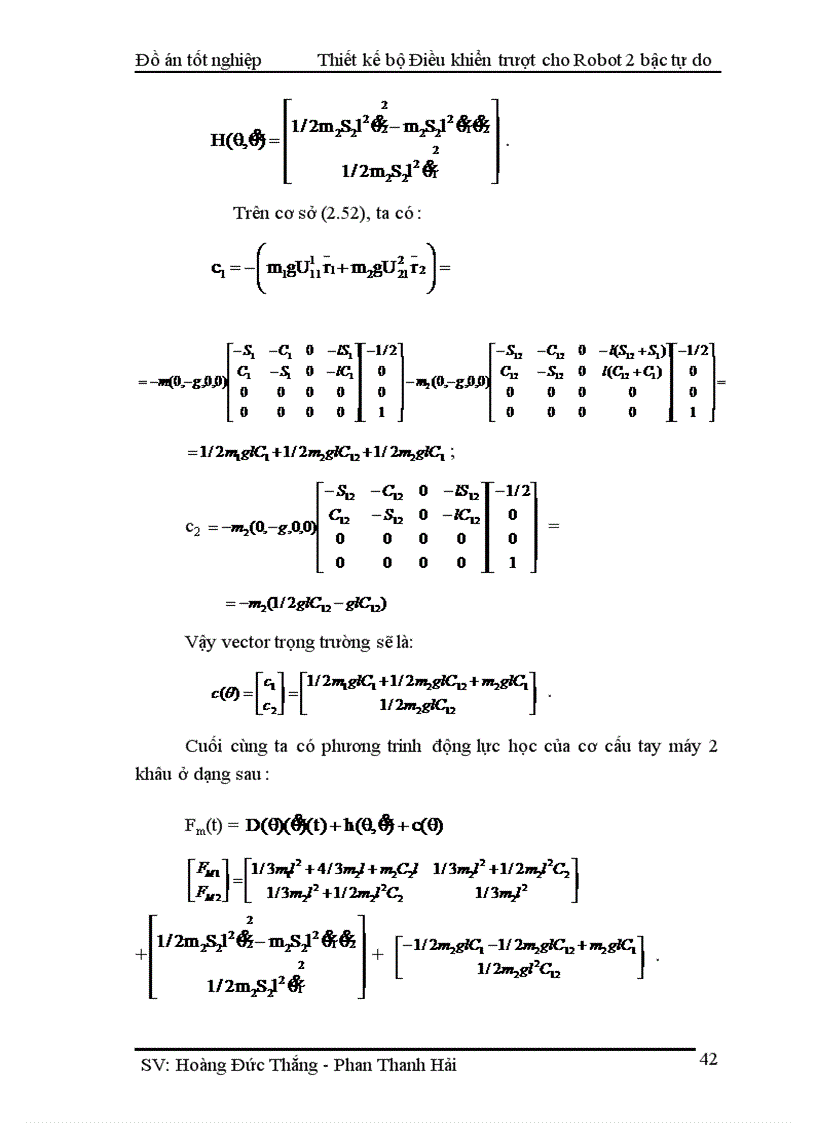 image for page Thiết kế bộ điều khiển trượt cho tay máy robot 2 bậc tự do và mô phỏng trên matlab simulink