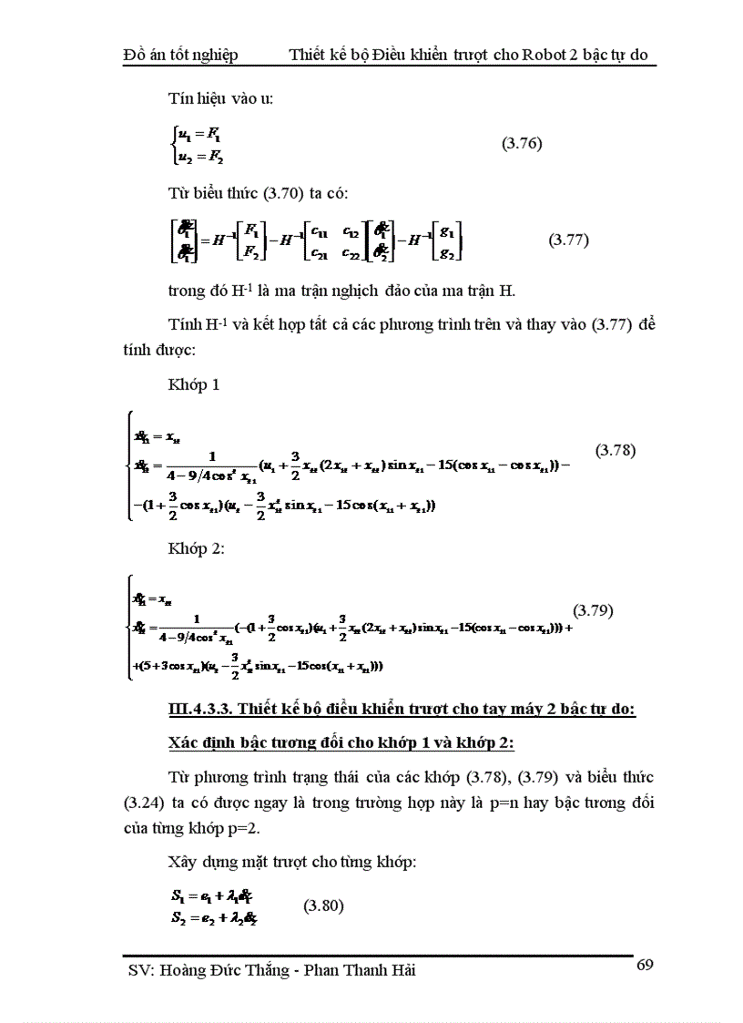 image for page Thiết kế bộ điều khiển trượt cho tay máy robot 2 bậc tự do và mô phỏng trên matlab simulink