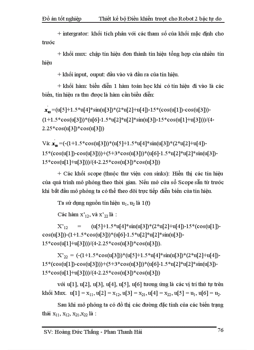 image for page Thiết kế bộ điều khiển trượt cho tay máy robot 2 bậc tự do và mô phỏng trên matlab simulink