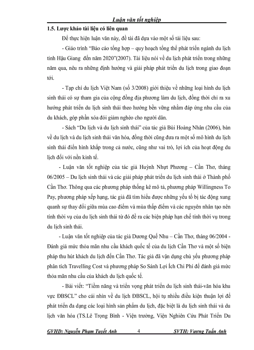 image for page Đánh giá tiềm năng du lịch và xây dựng mô hình du lịch sinh thái văn hóa cộng đồng kết hợp với tham quan học tập và nghiên cứu ở hậu giang