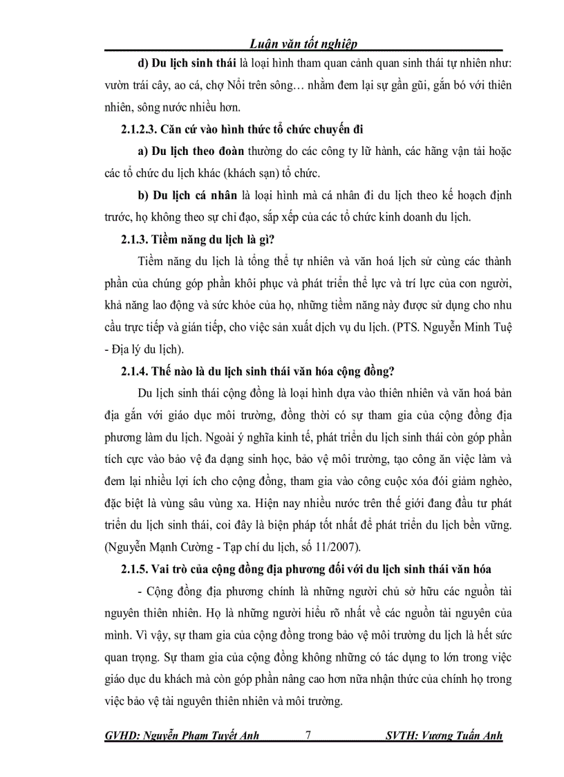 image for page Đánh giá tiềm năng du lịch và xây dựng mô hình du lịch sinh thái văn hóa cộng đồng kết hợp với tham quan học tập và nghiên cứu ở hậu giang