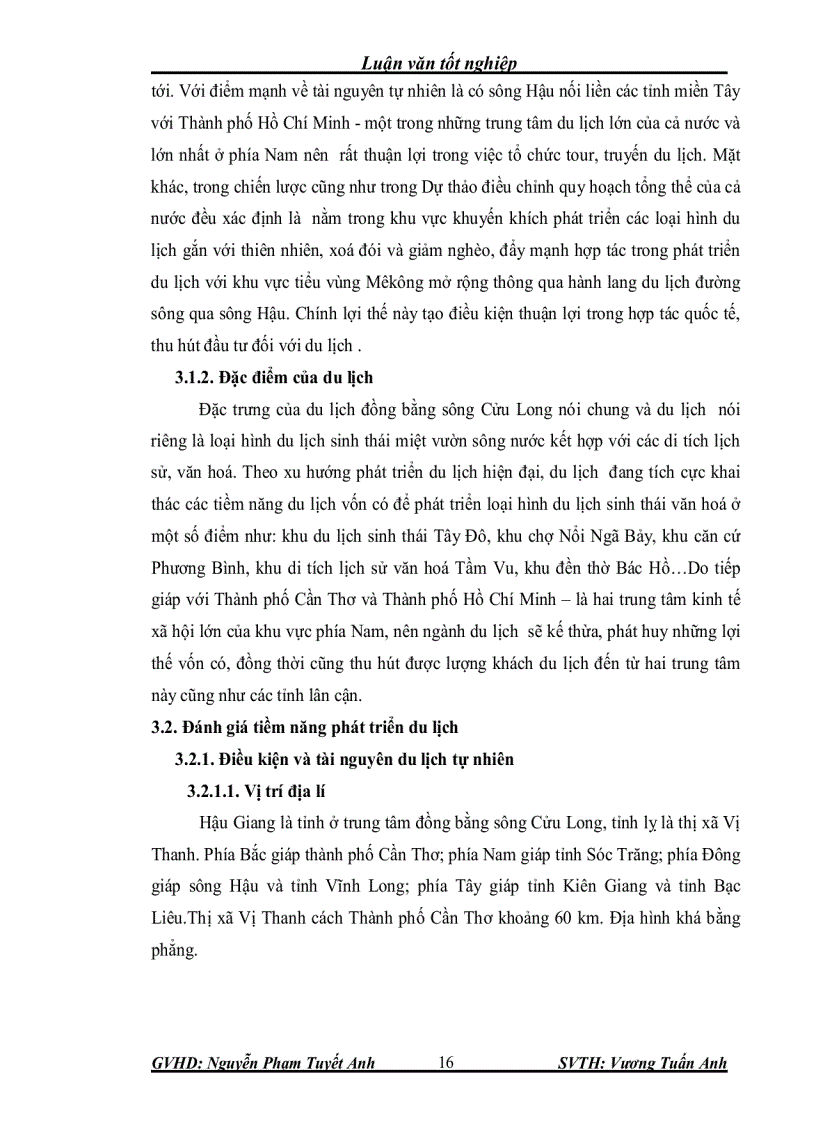 image for page Đánh giá tiềm năng du lịch và xây dựng mô hình du lịch sinh thái văn hóa cộng đồng kết hợp với tham quan học tập và nghiên cứu ở hậu giang