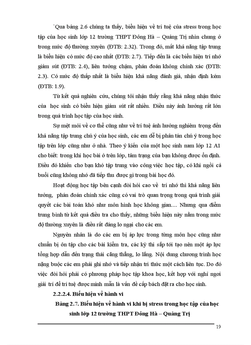 image for page Biểu hiện stress trong học tập của học sinh lớp 12