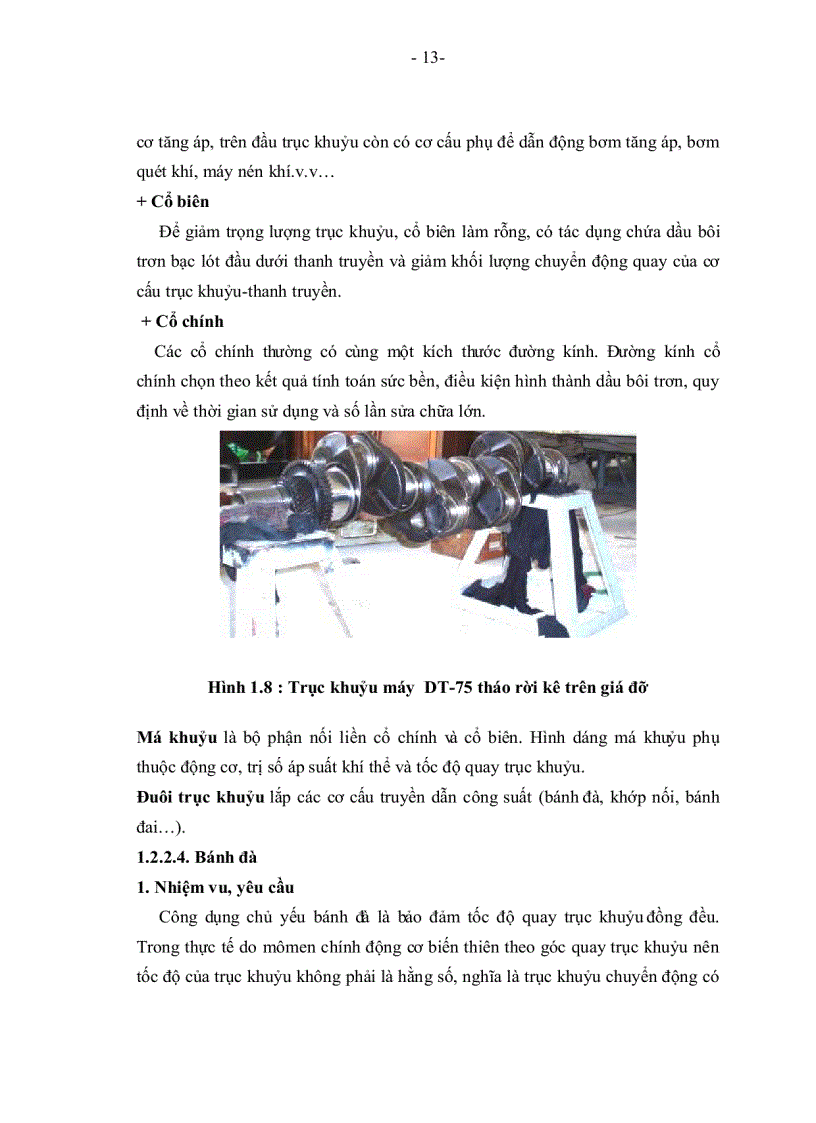 image for page Khảo sát lập phương án và sửa chữa phục hồi cơ cấu truyền lực hệ thống làm mát hệ thống trao đổi khí động cơ DT 75