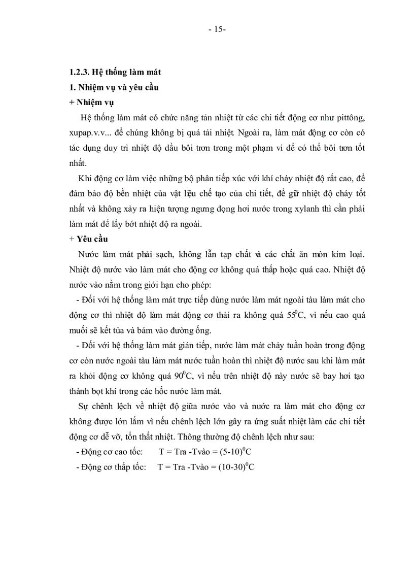 image for page Khảo sát lập phương án và sửa chữa phục hồi cơ cấu truyền lực hệ thống làm mát hệ thống trao đổi khí động cơ DT 75