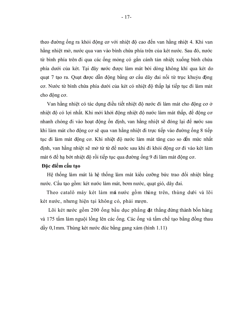 image for page Khảo sát lập phương án và sửa chữa phục hồi cơ cấu truyền lực hệ thống làm mát hệ thống trao đổi khí động cơ DT 75