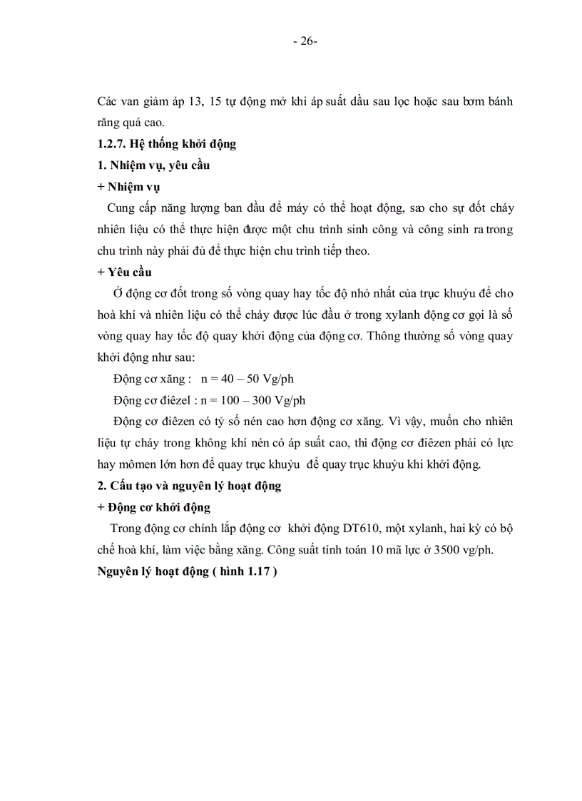 image for page Khảo sát lập phương án và sửa chữa phục hồi cơ cấu truyền lực hệ thống làm mát hệ thống trao đổi khí động cơ DT 75