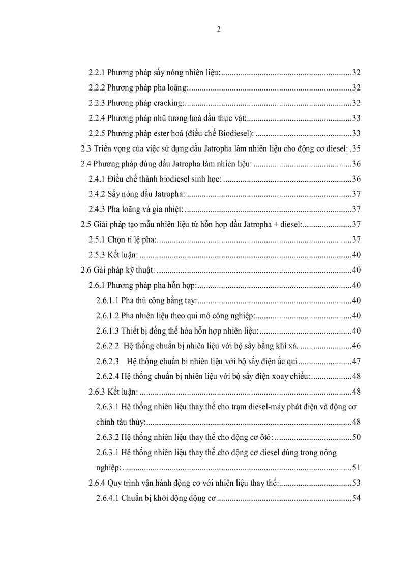 Nghiên cứu giải pháp sử dụng hỗn hợp dầu Jatropha và dầu diesel làm nhiên liệu cho động cơ diesel