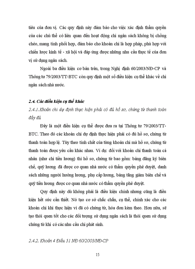 image for page Tiểu luận Các quy định pháp luật về điều kiện chi ngân sách nhà nước
