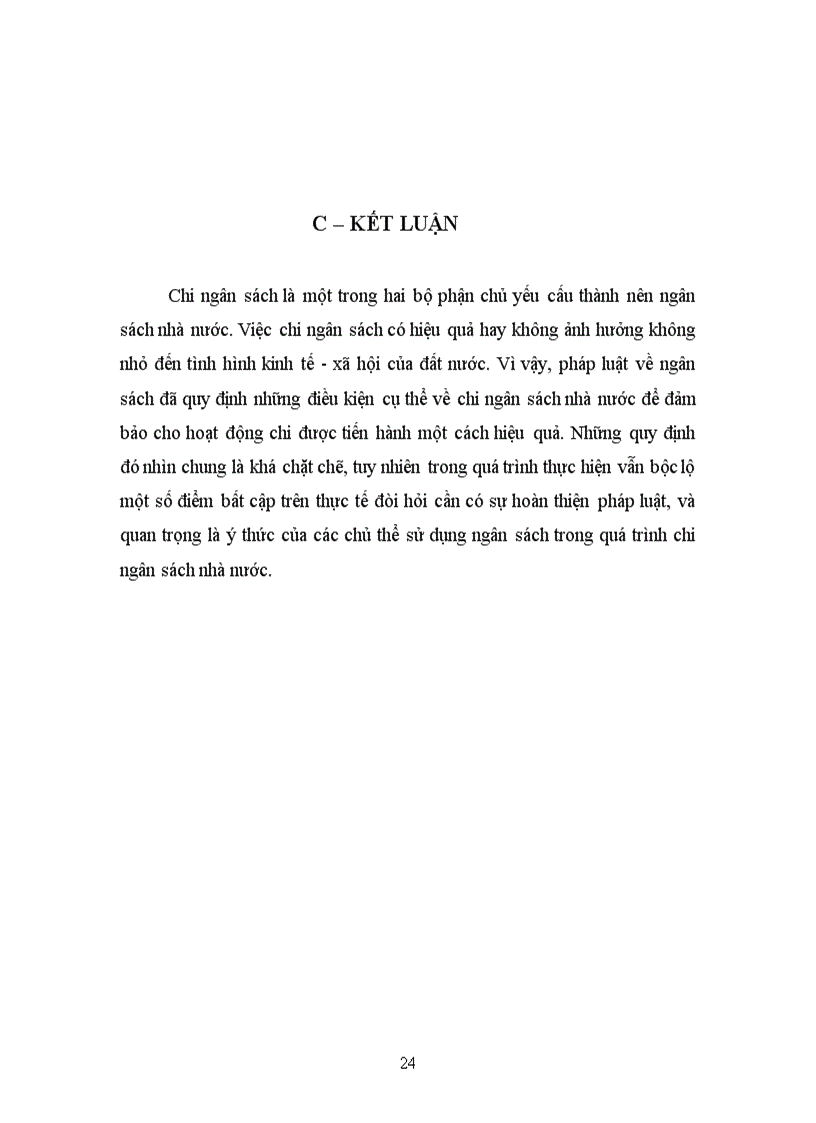 image for page Tiểu luận Các quy định pháp luật về điều kiện chi ngân sách nhà nước