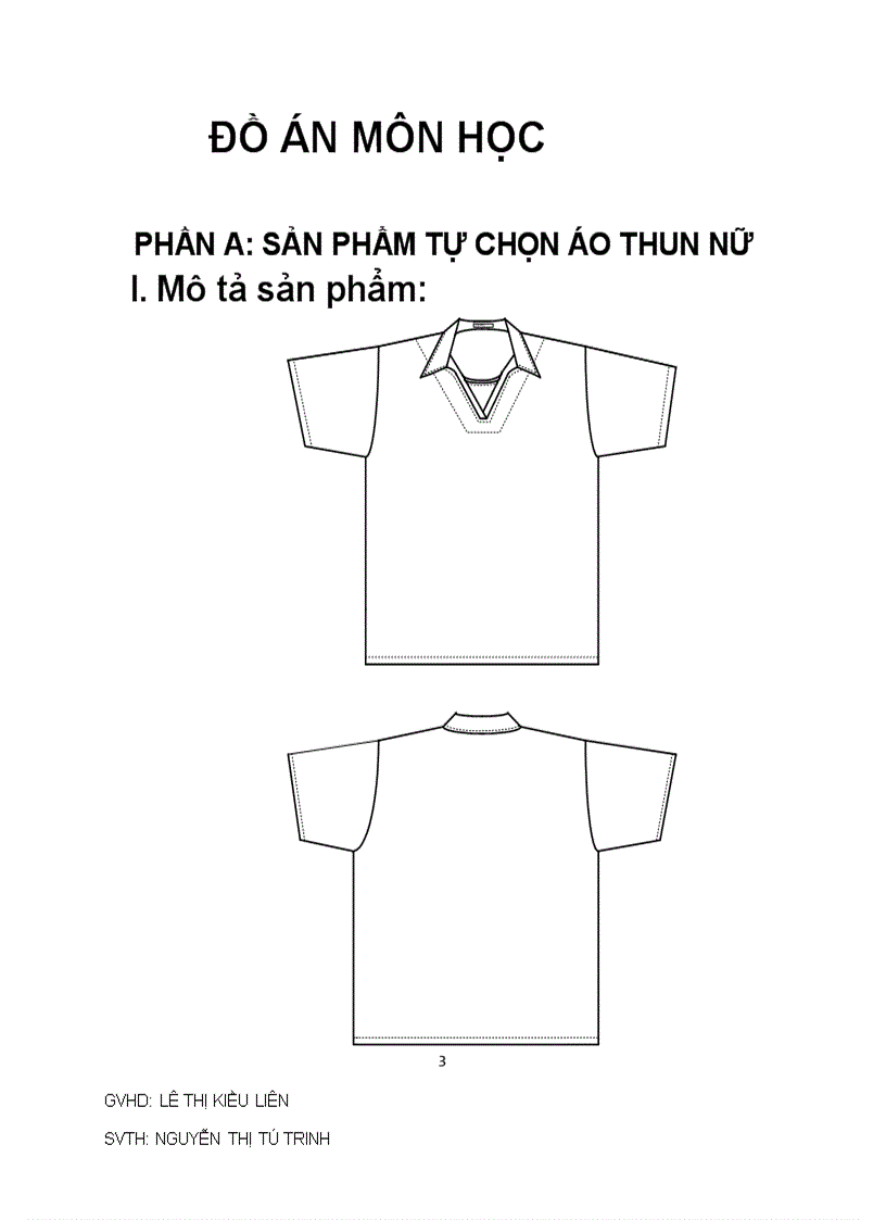 image for page Đồ án cộng nghệ may Áo thun nữ Áo khoác