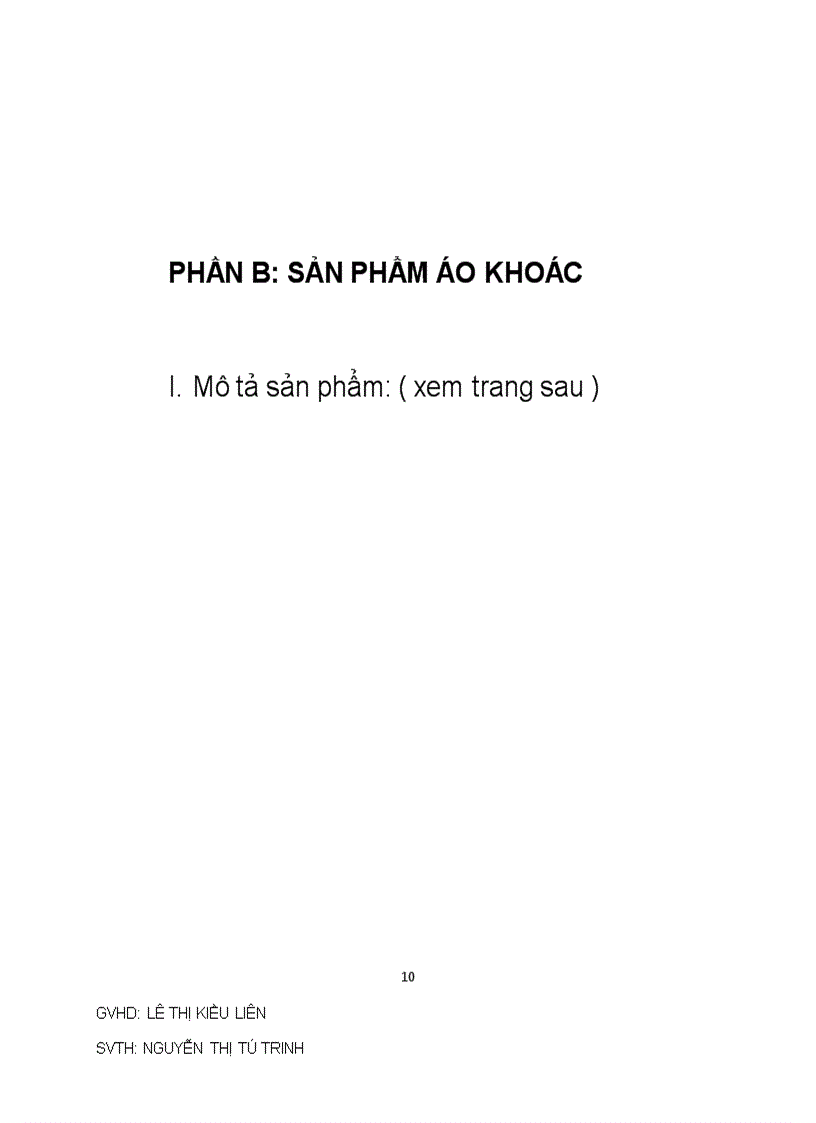 image for page Đồ án cộng nghệ may Áo thun nữ Áo khoác