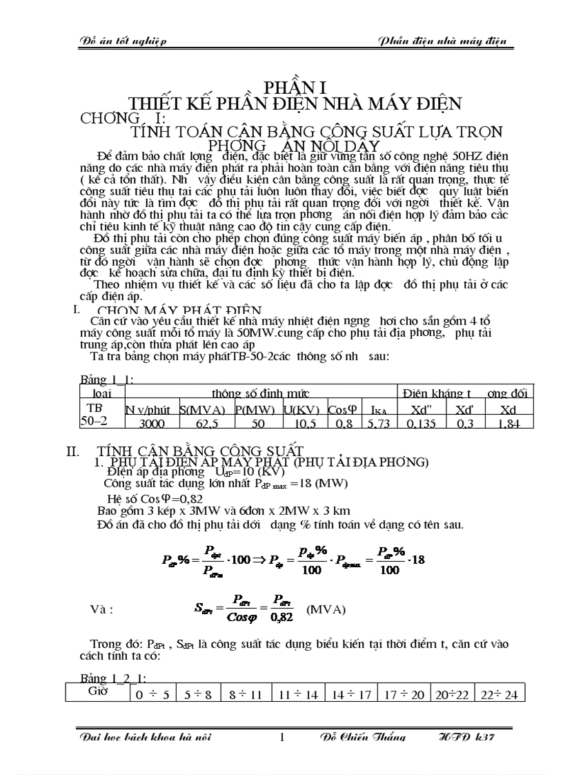 image for page Đồ án tốt nghiệp thiết kế phần điện nhà máy điện