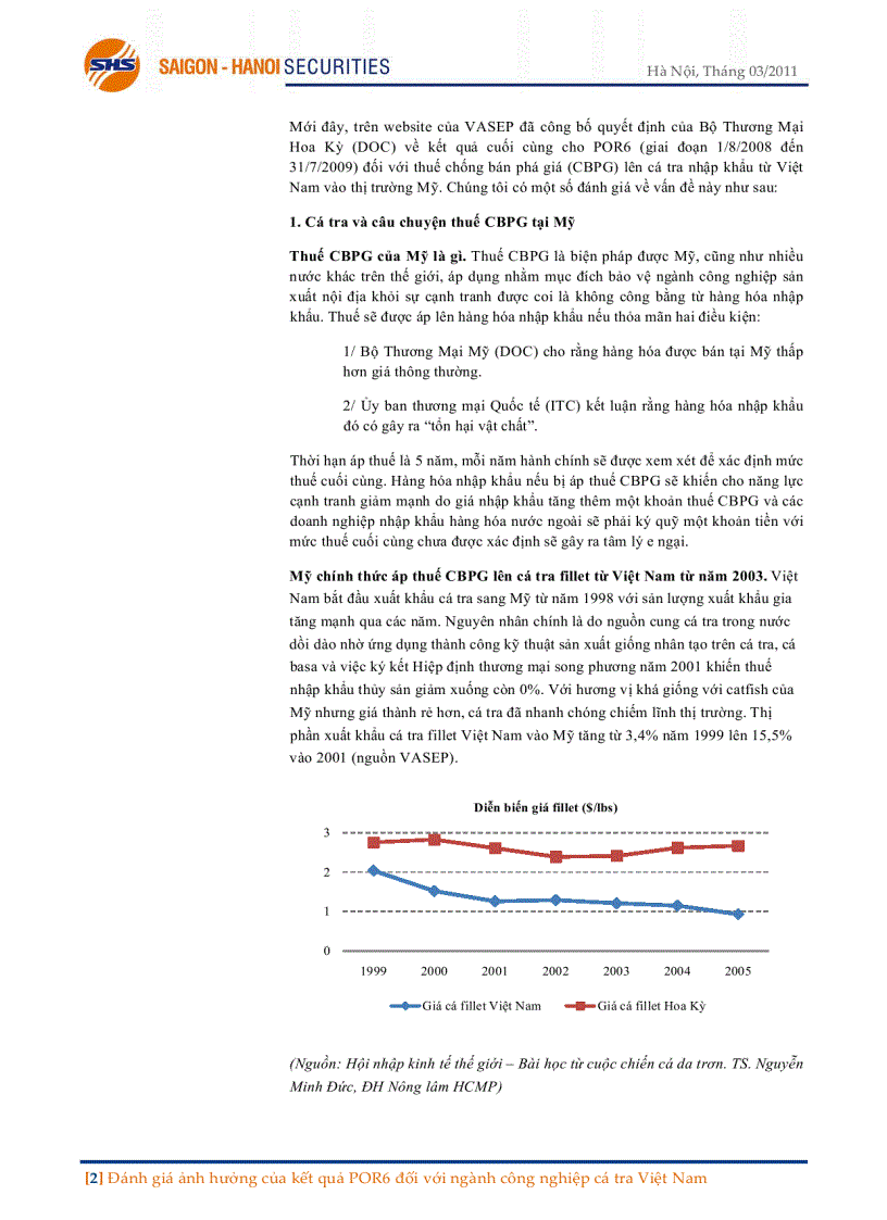 image for page ĐÁNH GIÁ ẢNH HƯỞNG CỦA KẾT QUẢ POR6 ĐỐI VỚI thuế chống bán phá giá NGÀNH CÔNG NGHIỆP CÁ TRA VIỆT NAM