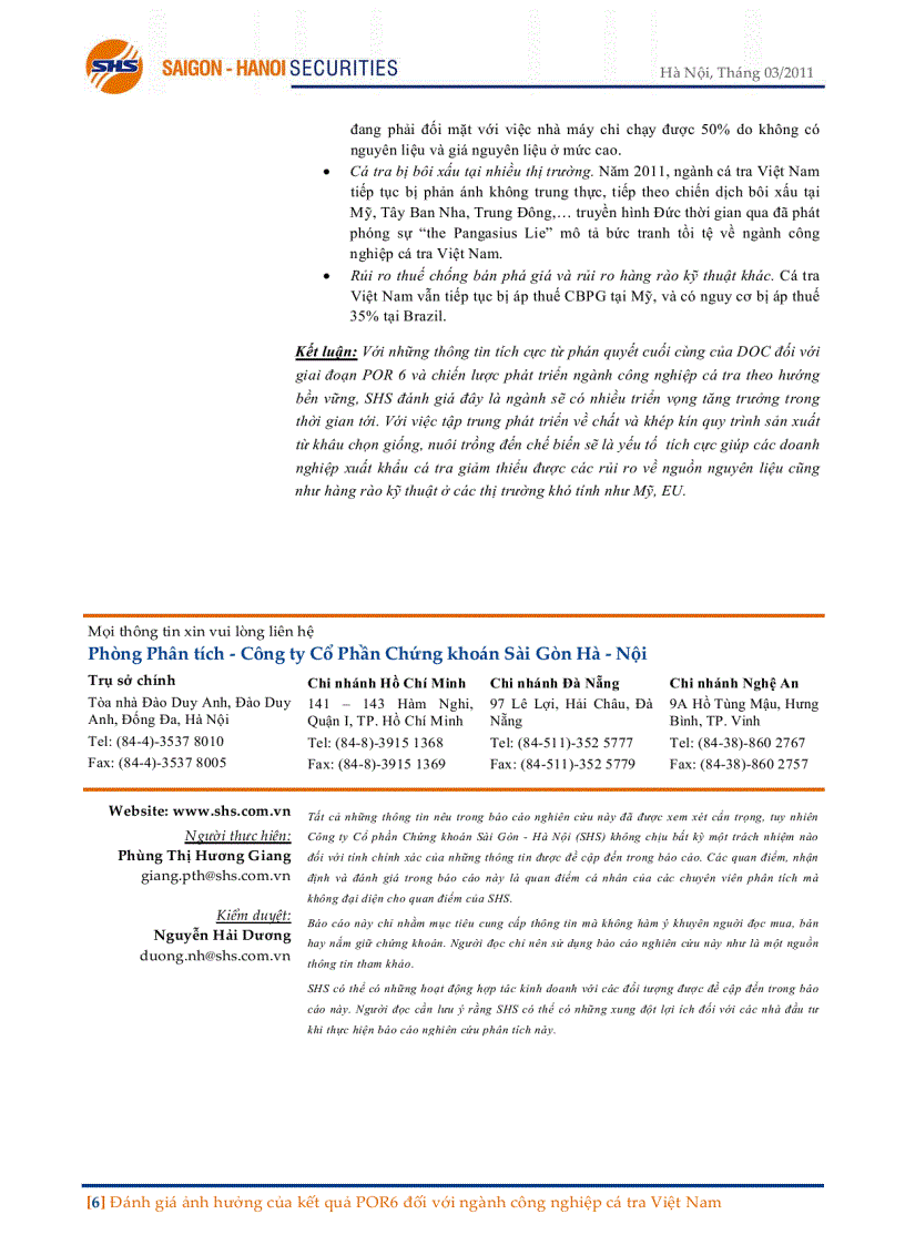 image for page ĐÁNH GIÁ ẢNH HƯỞNG CỦA KẾT QUẢ POR6 ĐỐI VỚI thuế chống bán phá giá NGÀNH CÔNG NGHIỆP CÁ TRA VIỆT NAM