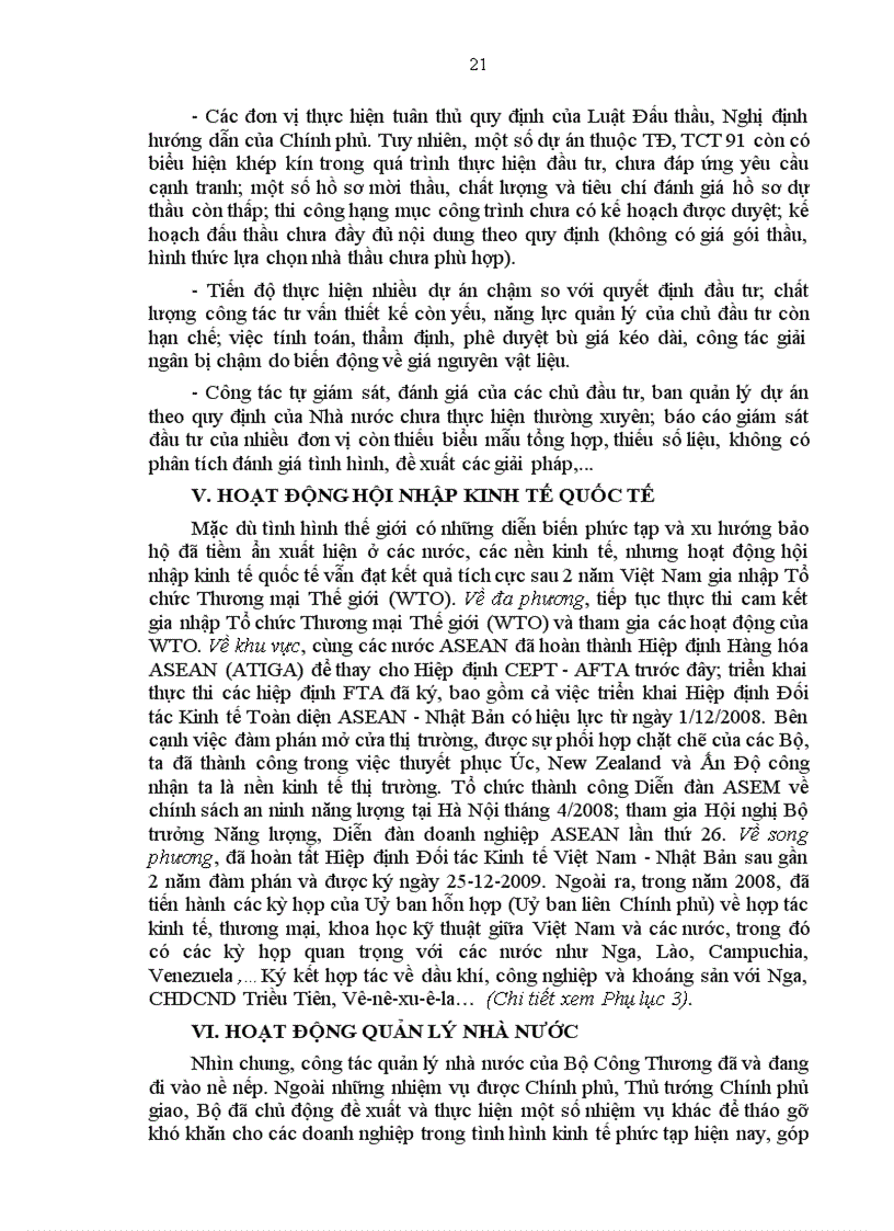 image for page Tổng kết tình hình thực hiện nhiệm vụ kế hoạch năm 2008 và kế hoạch năm 2009 của ngành công thương