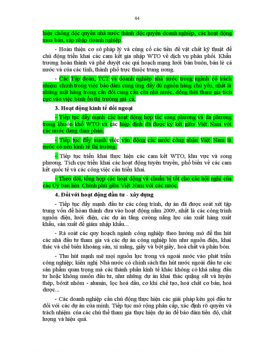 image for page Tổng kết tình hình thực hiện nhiệm vụ kế hoạch năm 2008 và kế hoạch năm 2009 của ngành công thương