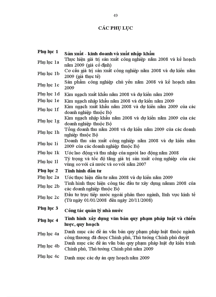 image for page Tổng kết tình hình thực hiện nhiệm vụ kế hoạch năm 2008 và kế hoạch năm 2009 của ngành công thương