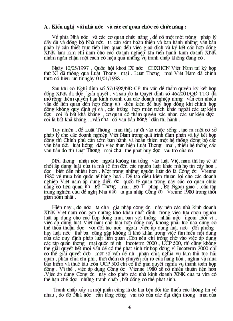 image for page Giải pháp để hạn chế những tranh chấp khi thực hiện hợp đồng xuất khẩu mặt hàng nông sản tại công ty xuất nhập khẩu đầu tư HN