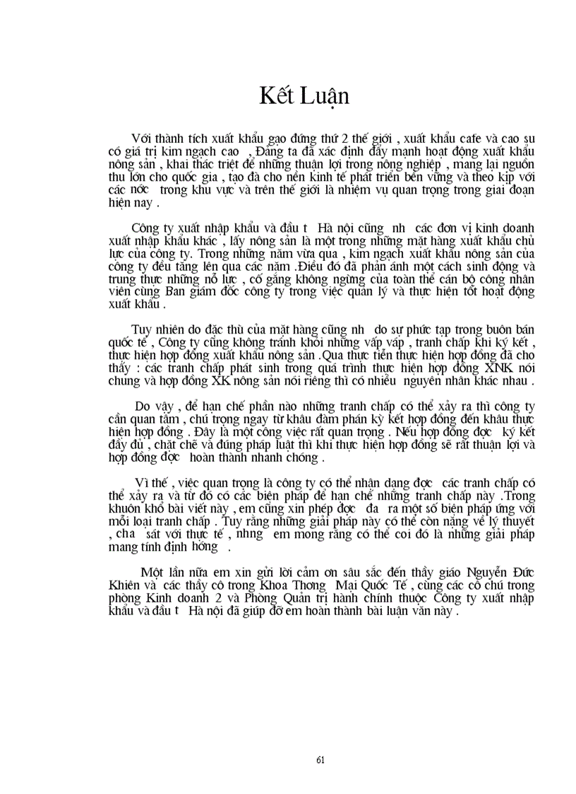 image for page Giải pháp để hạn chế những tranh chấp khi thực hiện hợp đồng xuất khẩu mặt hàng nông sản tại công ty xuất nhập khẩu đầu tư HN