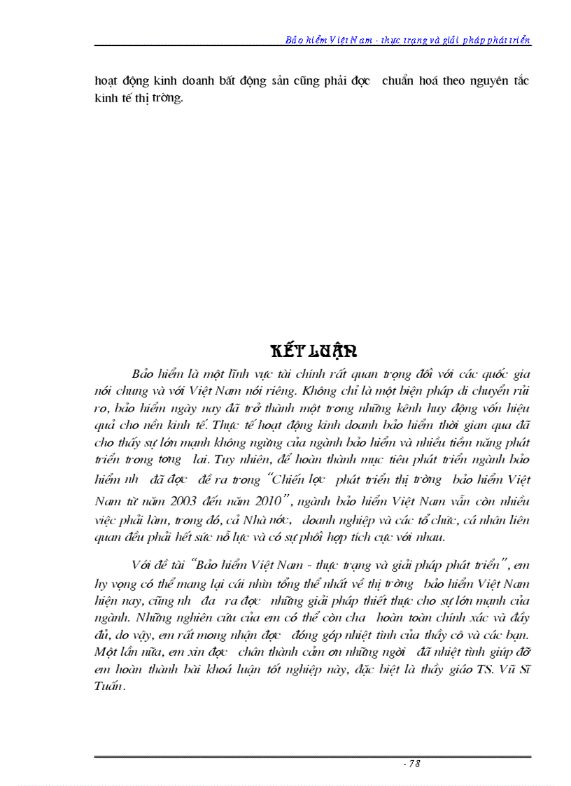 image for page Luận văn Bảo hiểm Việt Nam thực trạng và giải pháp phát triển