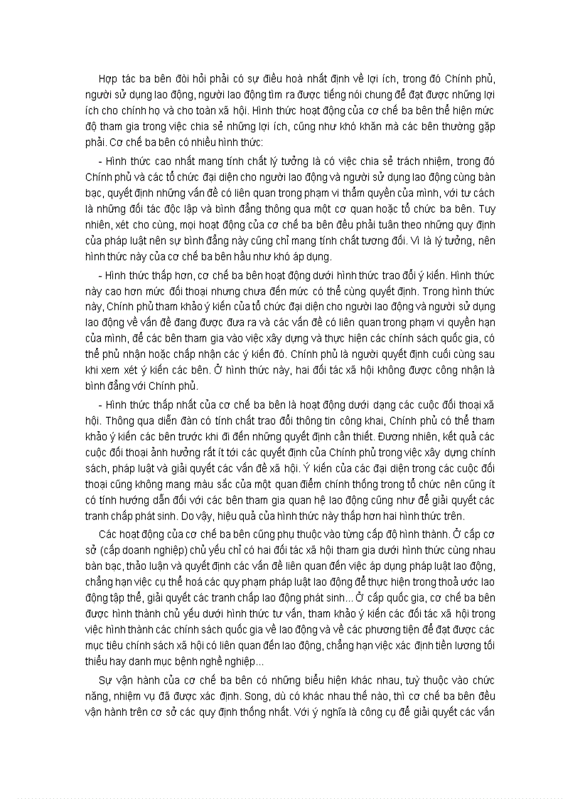 image for page Cơ chế ba bên và vai trò của Công đoàn