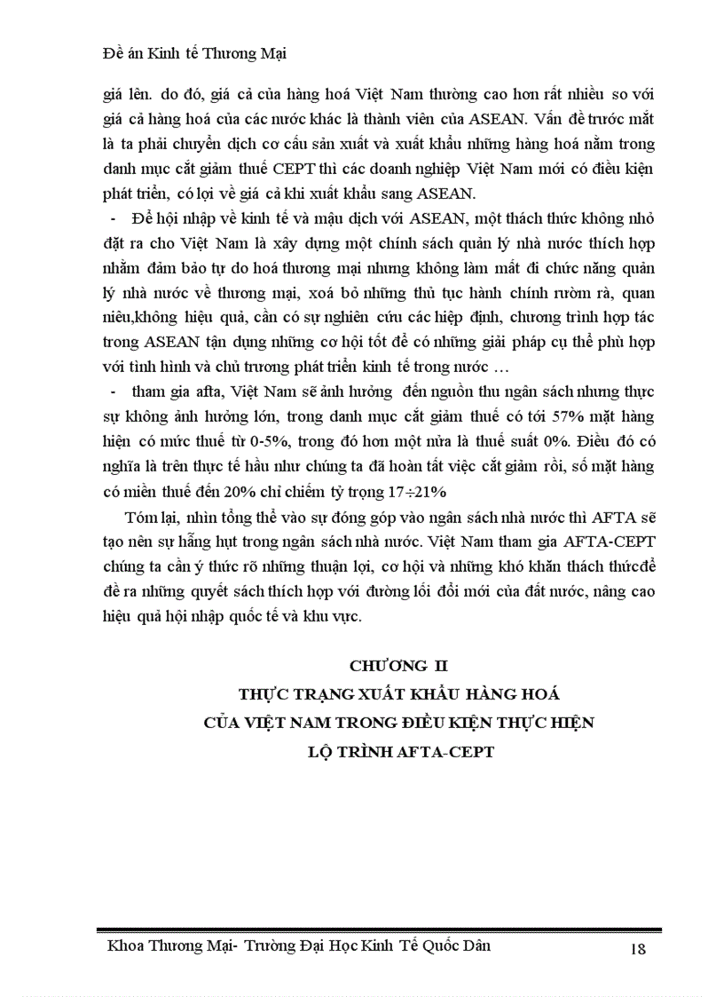 image for page Thúc đẩy xuất khẩu hàng hoá của Việt Nam trong điều kiện thực hiện lộ trình AFTA CEPT