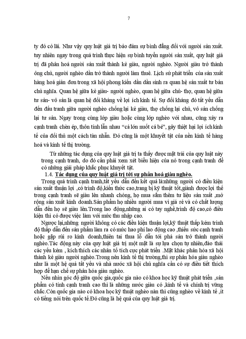 image for page Tác động của quy luật giá trị tới sự phân hoá giàu nghèo trong thực tiễn kinh tế xã hội nước ta
