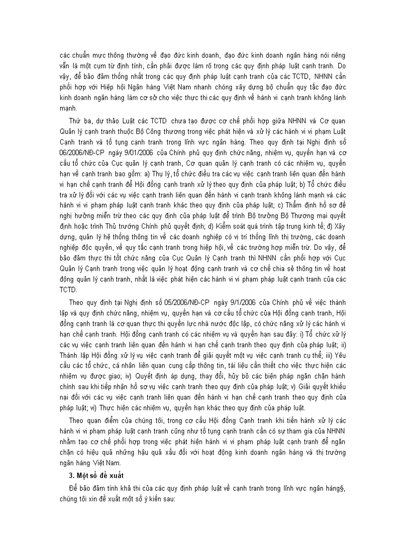 image for page Vấn đề cạnh tranh của các tổ chức tín dụng trong Dự thảo Luật Các tổ chức tín dụng