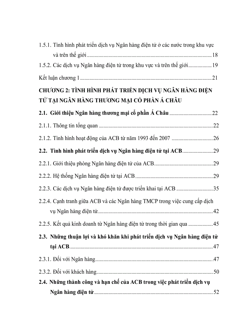 Luận văn thạc sỹ Phát triển dịch vụ ngân hàng điện tử tại ngân hàng thương mại cổ phần á châu