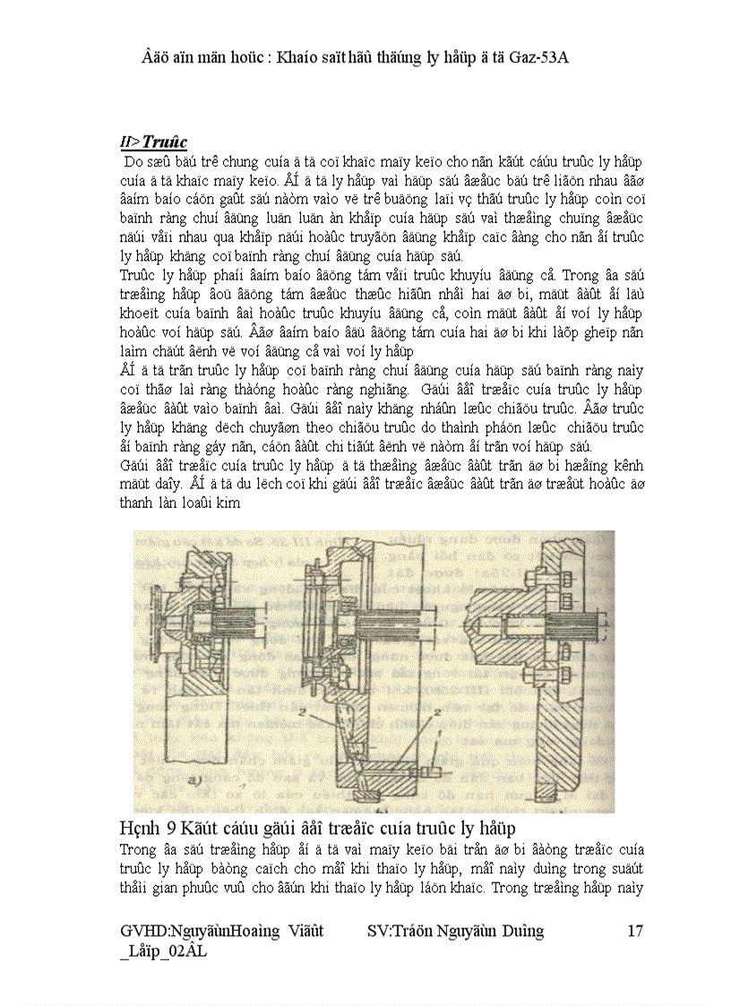 image for page Khảo sát hệ thống ly hợp ôtô GAZ 53A