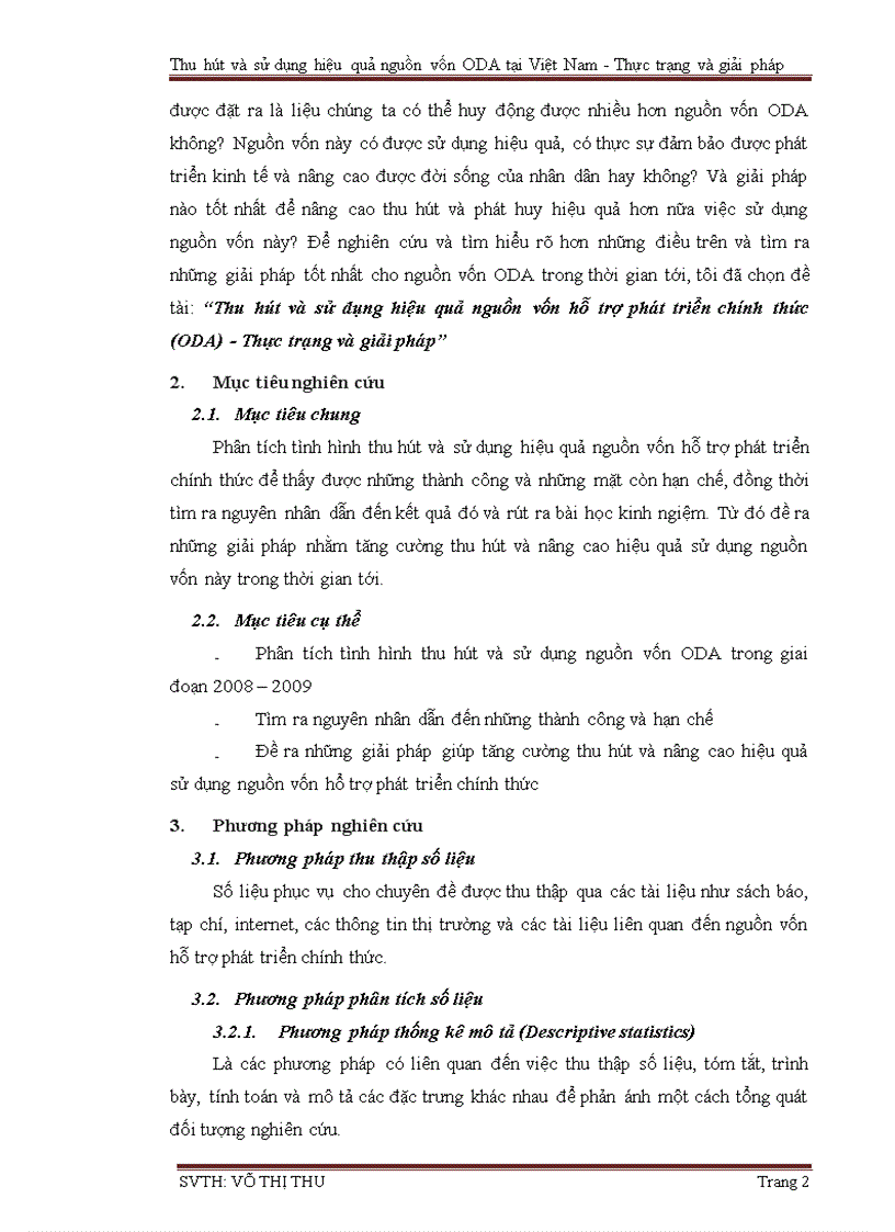 Thu hút và sử dụng hiệu quả nguồn vốn hỗ trợ phát triển chính thức ODA Thực trạng và giải pháp