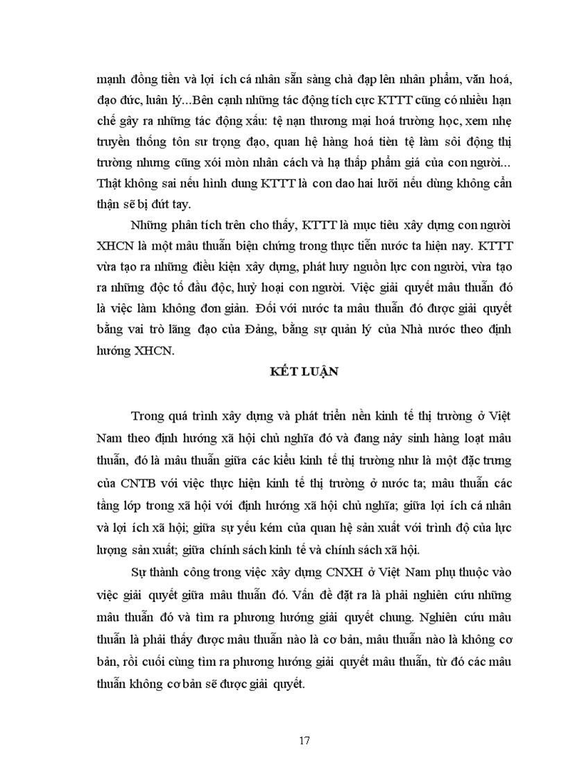 image for page Vận dụng quy luật mâu thuẫn để phân tích những mâu thuẫn trong quá trình xây dựng nền kinh tế thị trường định hướng XHCN ở Việt Nam