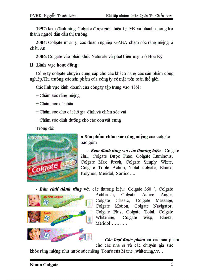 image for page Chiến lược công ty Colgate Pamolive