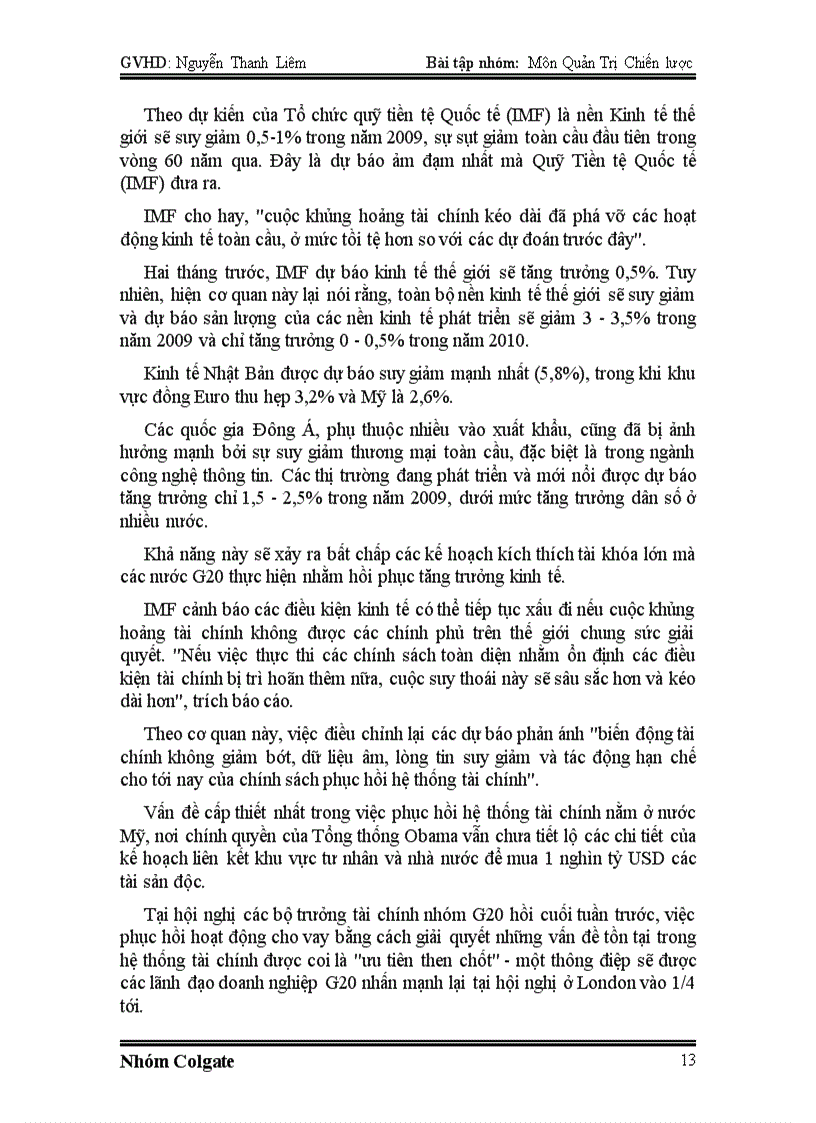 image for page Chiến lược công ty Colgate Pamolive