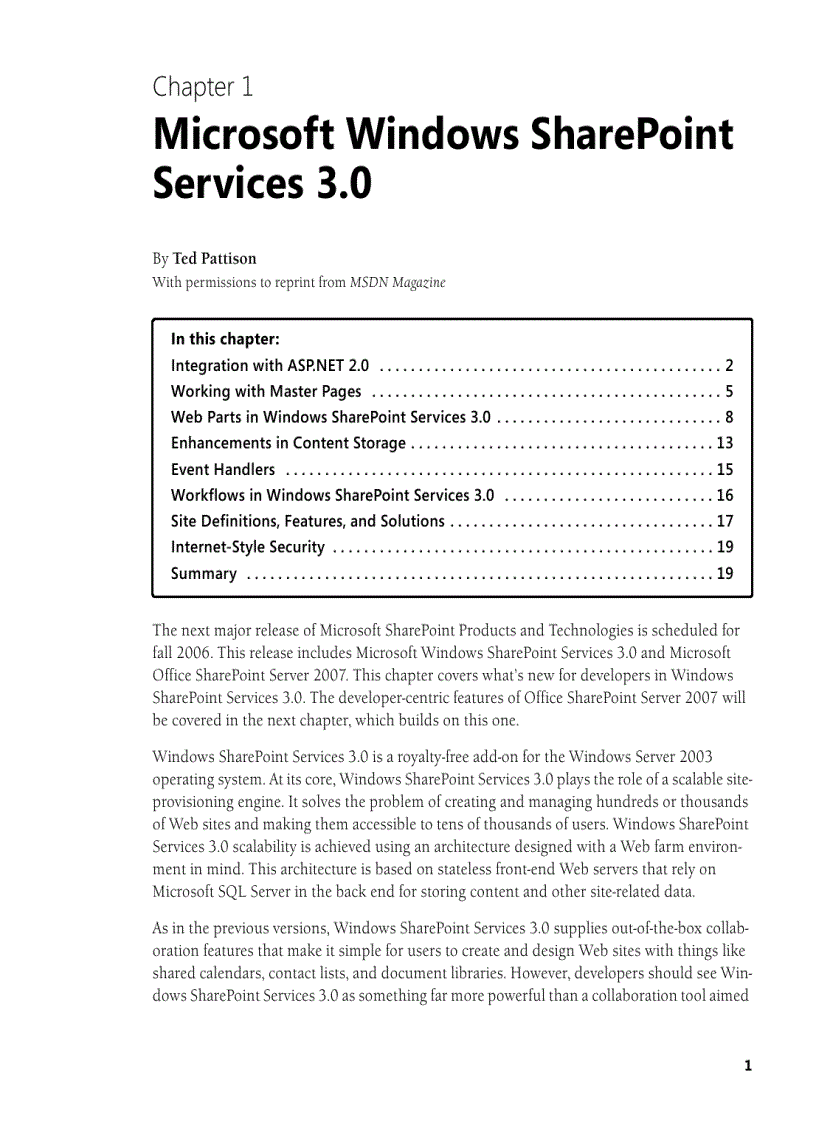 image for page 7Development Projects with the 2007 Microsoft Office System and Windows SharePoint Services 2007