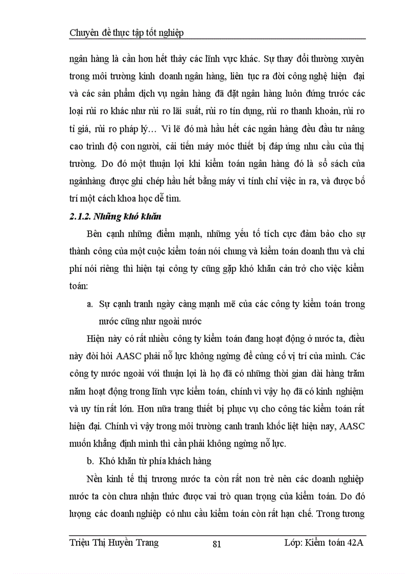 image for page Kiểm toán các loại doanh thu chi phí trong kiểm toán BCTC của ngân hàng thương mại ở công ty Dịch vụ Tư vấn Tài chính Kế toán và Kiểm toán