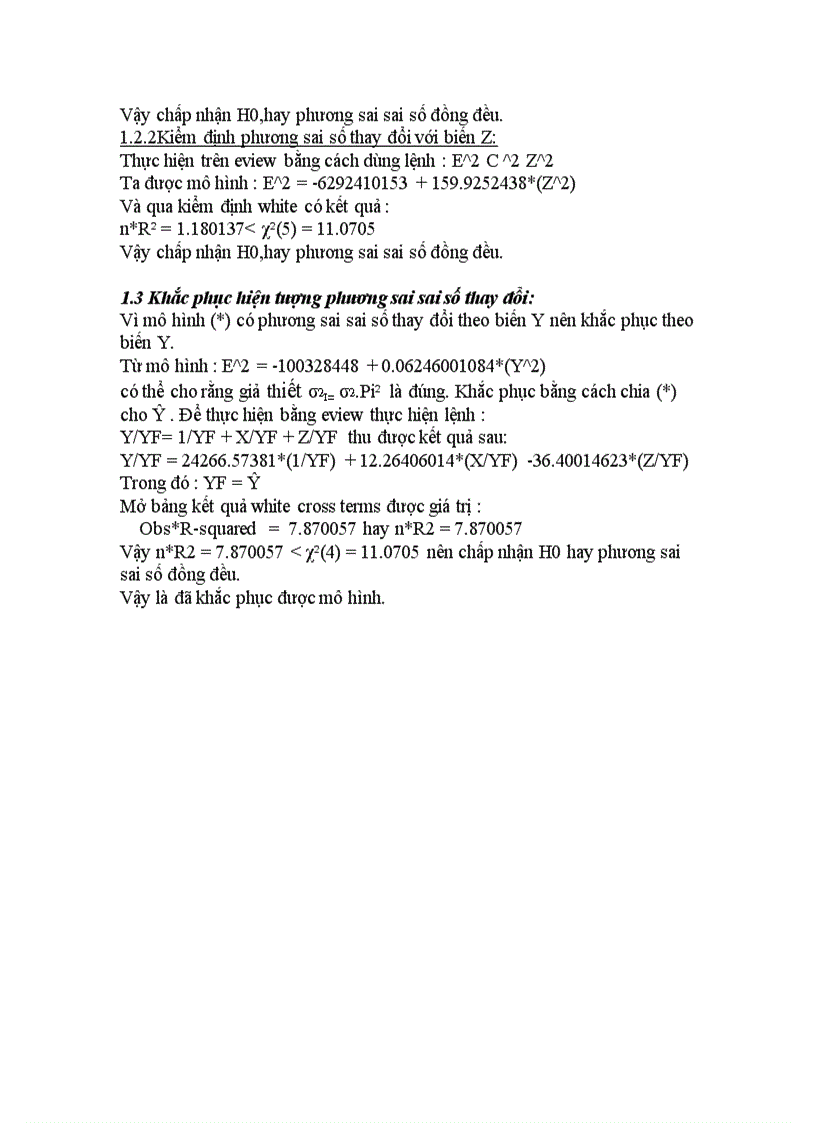 image for page Kiểm định WHITE và cách khắc phục phương sai sai số thay đổi