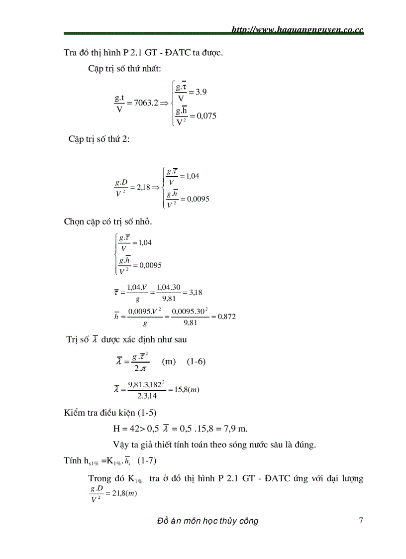 image for page Đồ án thiết kế đập đất kèm bản vẽ
