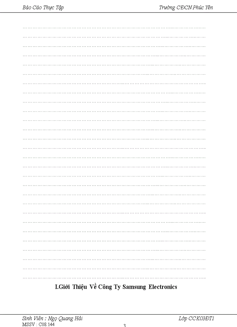 image for page Báo cáo thực tập tại công ty SAMSUNG